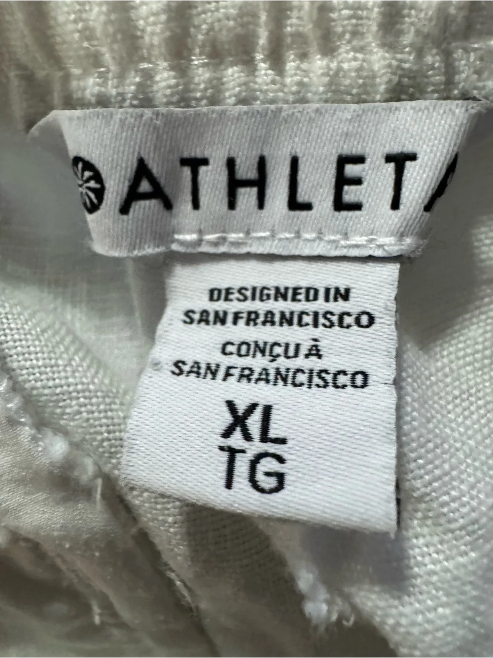 Athleta White Drawstring Linen-Blend Bermuda Shorts